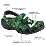 custom creighton bluejays tropical leaves clogs best selling