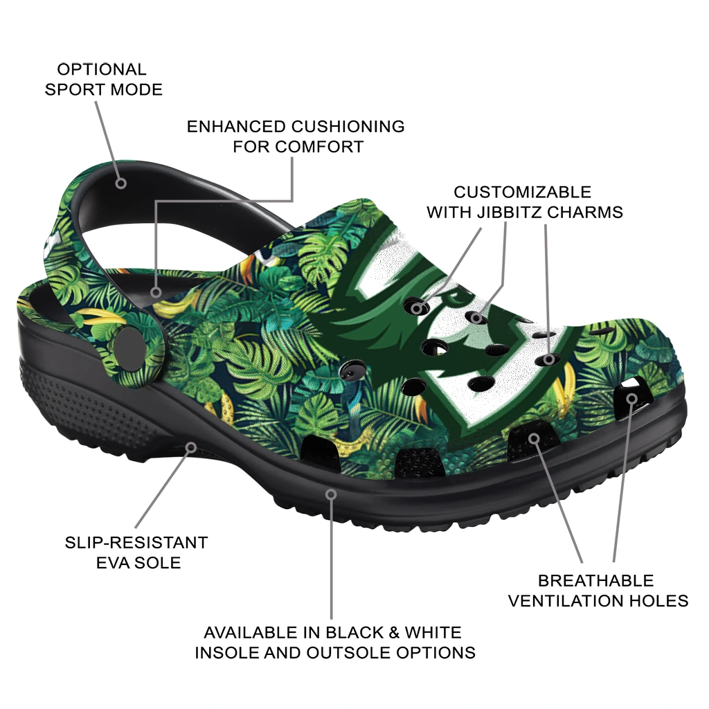 custom creighton bluejays tropical leaves clogs new arrival custom creighton bluejays tropical leaves clogs new arrival
