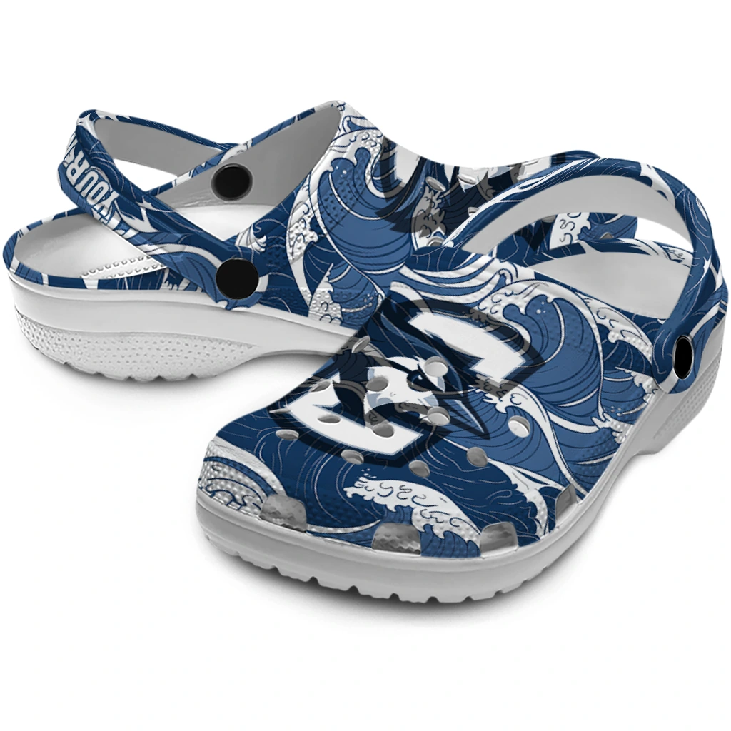 custom creighton bluejays wave flow clogs high quality custom creighton bluejays wave flow clogs high quality