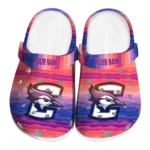 custom creighton bluejays wavy stripes clogs best selling