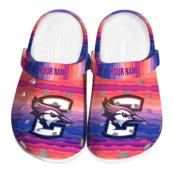 custom creighton bluejays wavy stripes clogs best selling