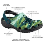 custom dallas cowboys hills illustration clogs best selling