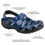 custom dallas cowboys snowy hills clogs best selling