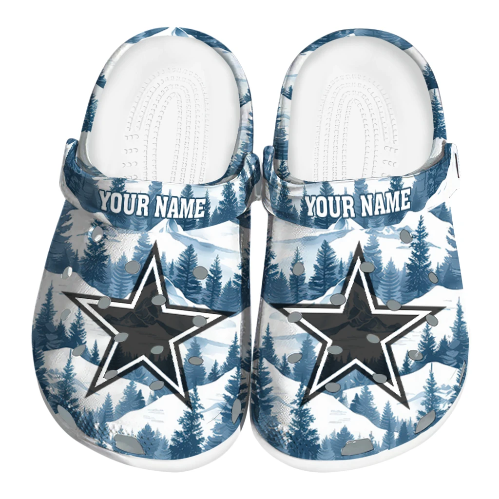 custom dallas cowboys snowy mountains clogs best selling custom dallas cowboys snowy mountains clogs best selling