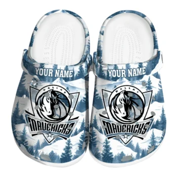 custom dallas mavericks snowy mountains clogs best selling