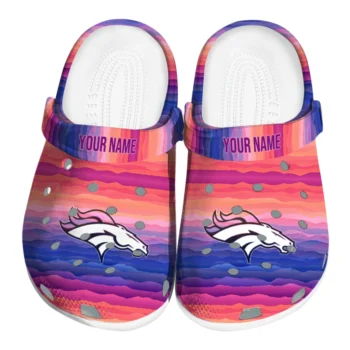custom denver broncos wavy stripes clogs best selling