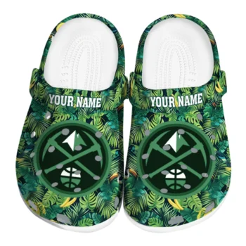 custom denver nuggets tropical leaves clogs best selling