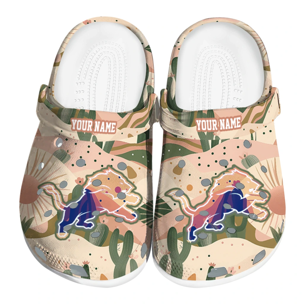 custom detroit lions desert cactus pattern clogs best selling custom detroit lions desert cactus pattern clogs best selling