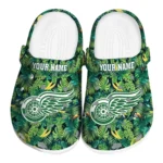 custom detroit red wings tropical leaves clogs best selling