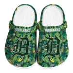 custom detroit tigers tropical leaves clogs best selling