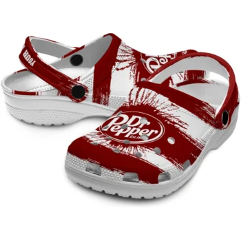 custom dr pepper brush stripes red white clogs high quality hey clogs
