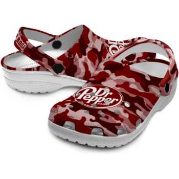 custom dr pepper red camouflage red pink clogs high quality hey clogs