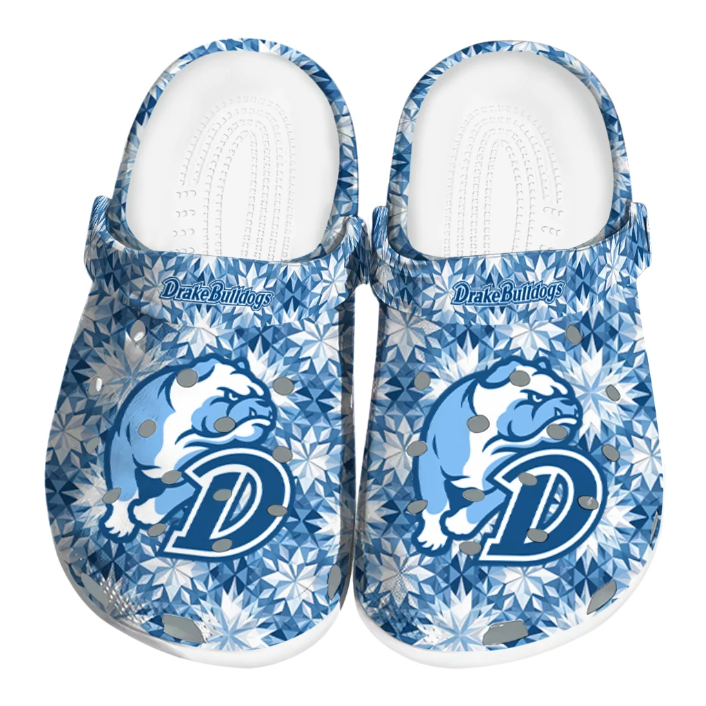 custom drake bulldogs snowflake mosaic clogs best selling custom drake bulldogs snowflake mosaic clogs best selling