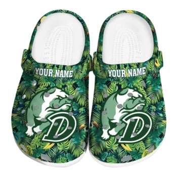 custom drake bulldogs tropical leaves clogs best selling
