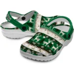 custom eastern michigan eagles christmas motif clogs best selling