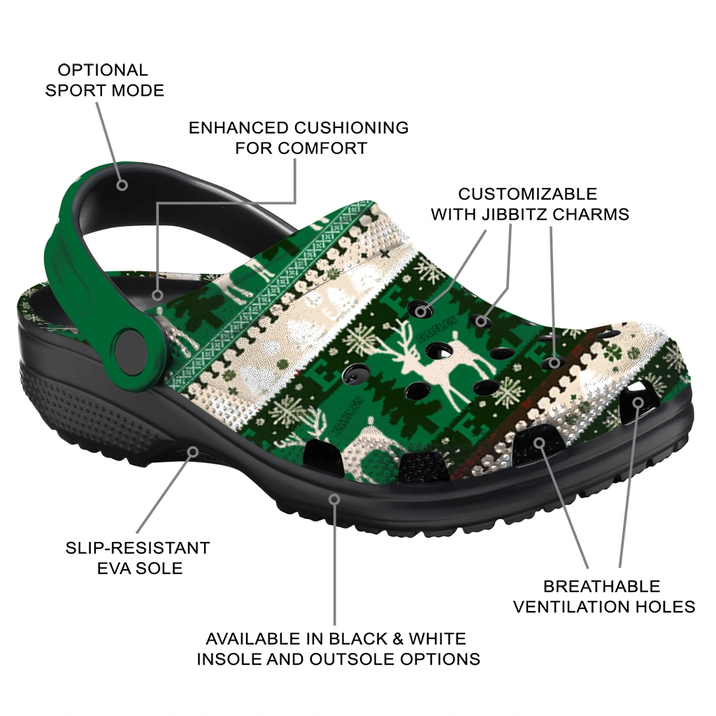 custom eastern michigan eagles christmas motif clogs new arrival custom eastern michigan eagles christmas motif clogs new arrival