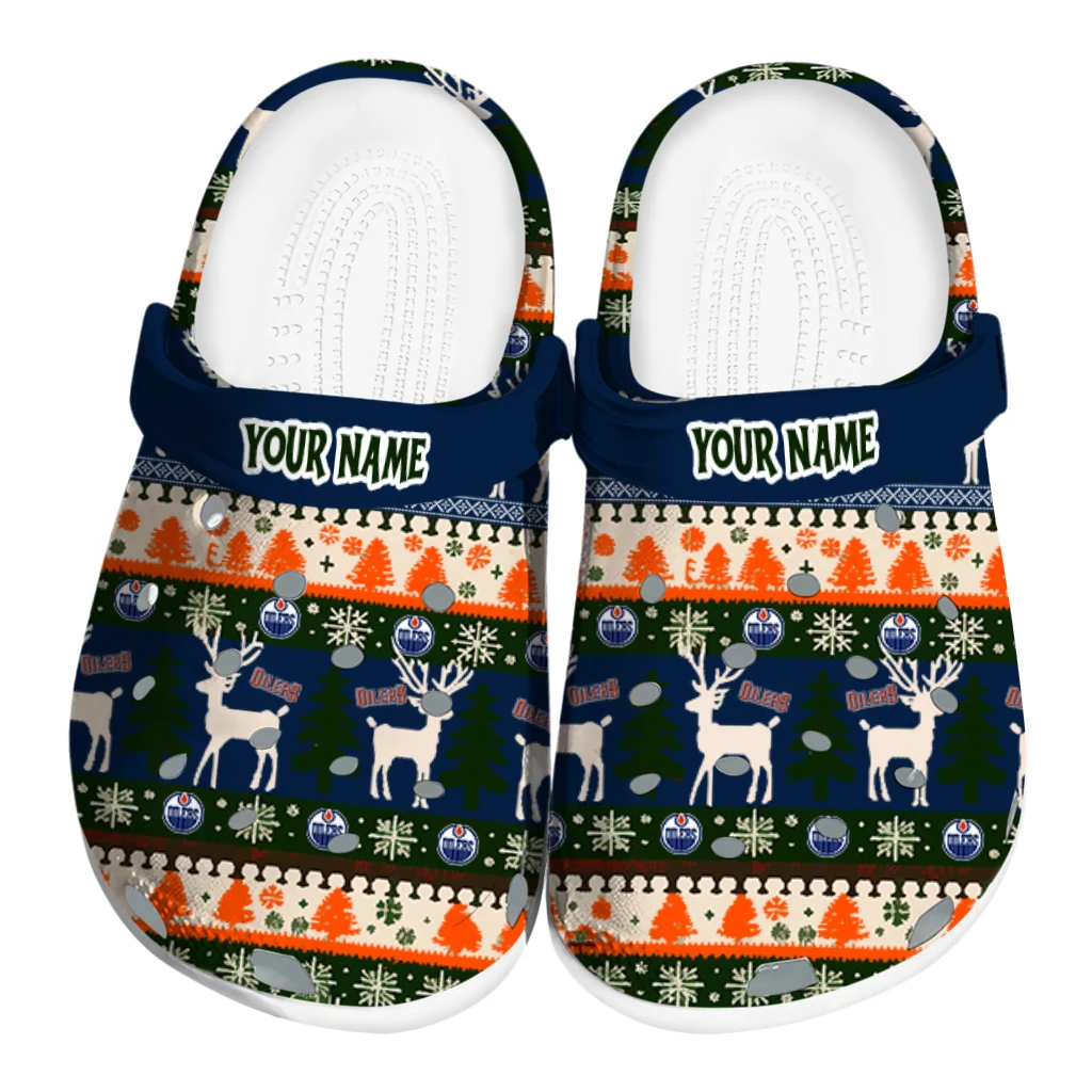 custom edmonton oilers christmas motif clogs best selling custom edmonton oilers christmas motif clogs best selling