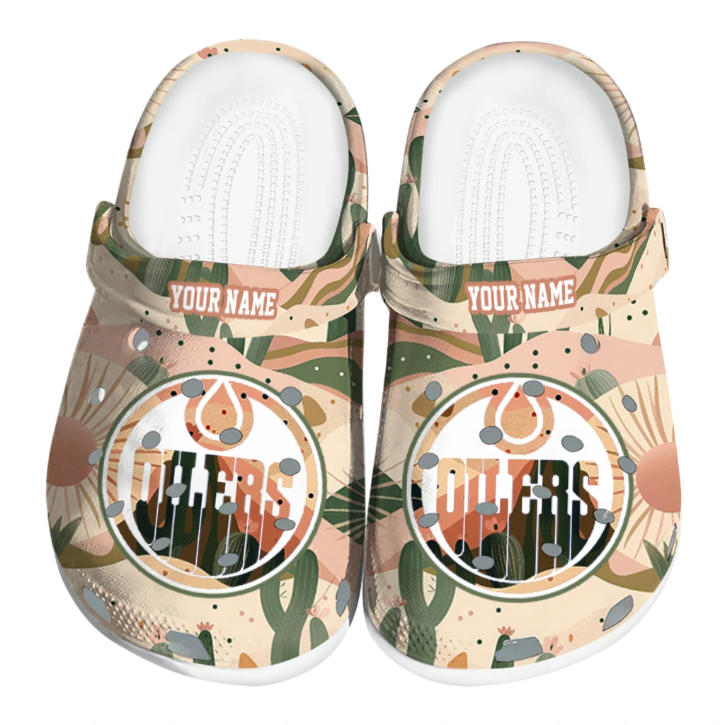 custom edmonton oilers desert cactus pattern clogs best selling custom edmonton oilers desert cactus pattern clogs best selling