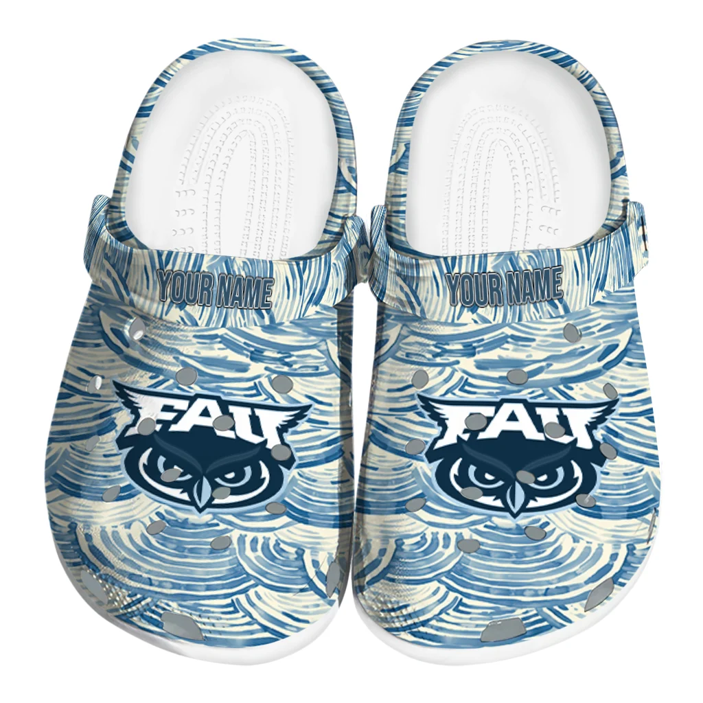 custom florida atlantic owls sea swirls clogs best selling custom florida atlantic owls sea swirls clogs best selling