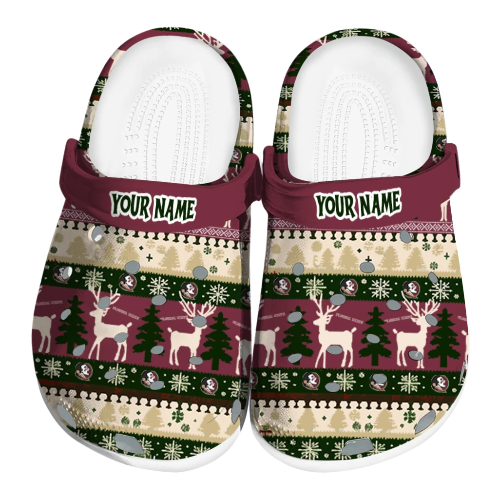 custom florida state seminoles christmas motif clogs best selling custom florida state seminoles christmas motif clogs best selling
