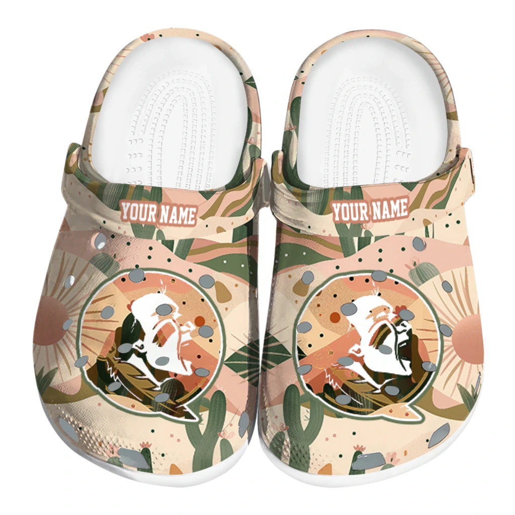 custom florida state seminoles desert cactus pattern clogs best selling custom florida state seminoles desert cactus pattern clogs best selling