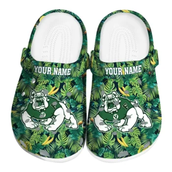 custom fresno state bulldogs tropical leaves clogs best selling