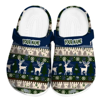 custom georgetown hoyas christmas motif clogs best selling