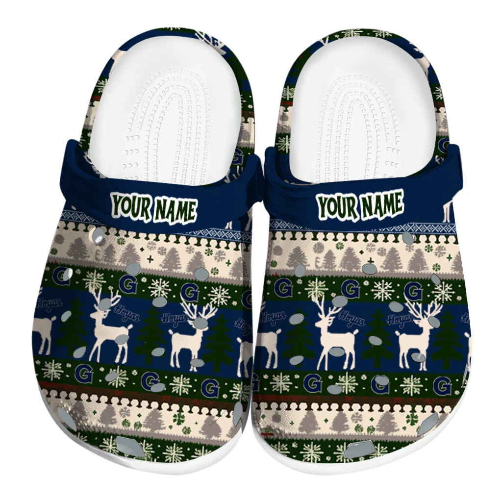 custom georgetown hoyas christmas motif clogs best selling custom georgetown hoyas christmas motif clogs best selling