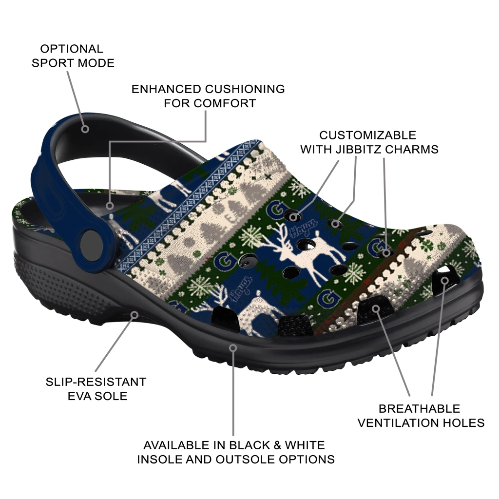 custom georgetown hoyas christmas motif clogs new arrival custom georgetown hoyas christmas motif clogs new arrival