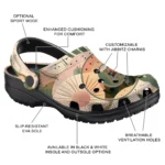 custom georgetown hoyas desert cactus pattern clogs best selling