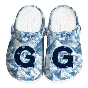 custom georgetown hoyas mountain artwork clogs best selling
