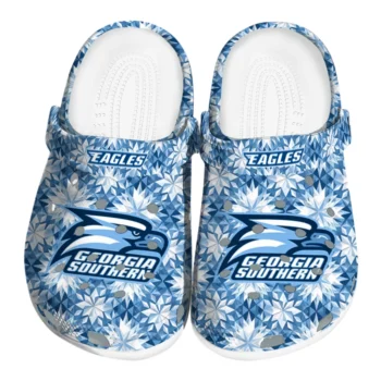 custom georgia southern eagles snowflake mosaic clogs best selling