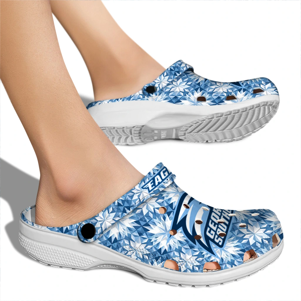 custom georgia southern eagles snowflake mosaic clogs fashion forward custom georgia southern eagles snowflake mosaic clogs fashion forward