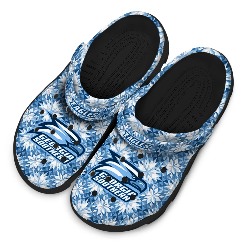 custom georgia southern eagles snowflake mosaic clogs latest model custom georgia southern eagles snowflake mosaic clogs latest model