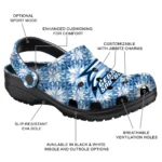 custom georgia southern eagles snowflake mosaic clogs best selling