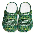 custom georgia southern eagles tropical leaves clogs best selling