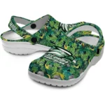 custom georgia southern eagles tropical leaves clogs best selling