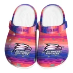 custom georgia southern eagles wavy stripes clogs best selling
