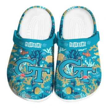 custom georgia tech yellow jackets tropical fish ocean clogs best selling