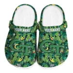 custom georgia tech yellow jackets tropical leaves clogs best selling