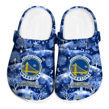 custom golden state warriors snowy hills clogs best selling