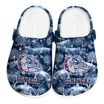 custom gonzaga bulldogs snowy hills clogs best selling