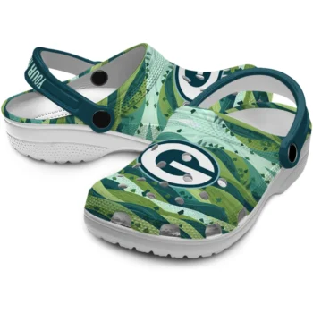 custom green bay packers hills illustration clogs high quality