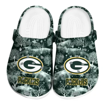custom green bay packers snowy hills clogs best selling