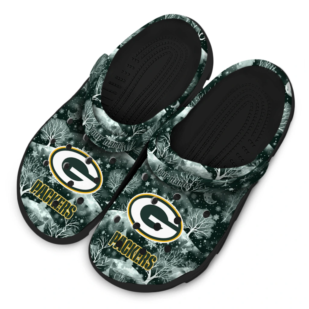 custom green bay packers snowy hills clogs latest model custom green bay packers snowy hills clogs latest model