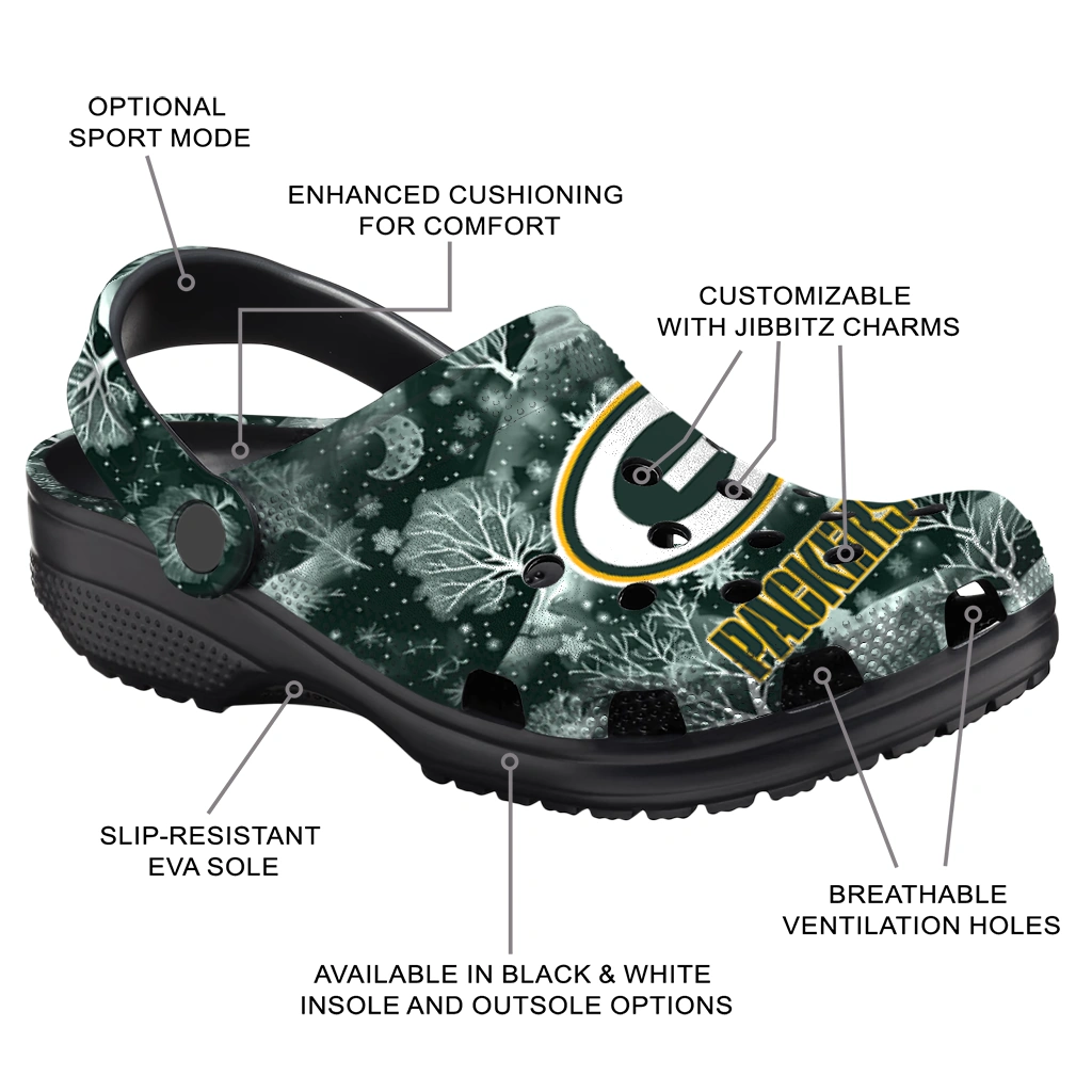 custom green bay packers snowy hills clogs new arrival custom green bay packers snowy hills clogs new arrival