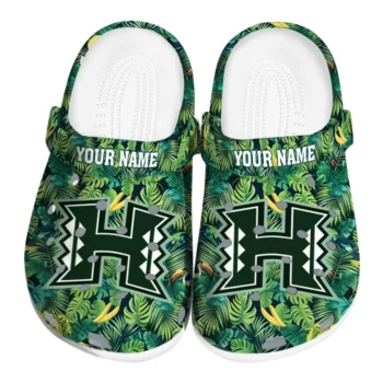 custom hawaii rainbow warriors tropical leaves clogs best selling