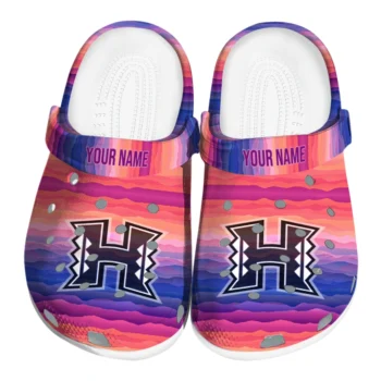 custom hawaii rainbow warriors wavy stripes clogs best selling