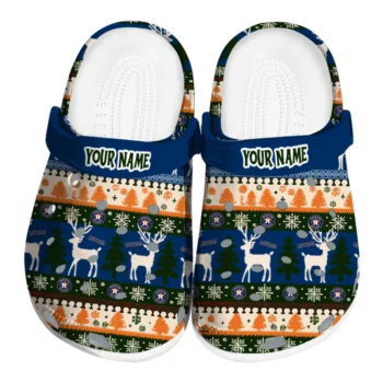 custom houston astros christmas motif clogs best selling