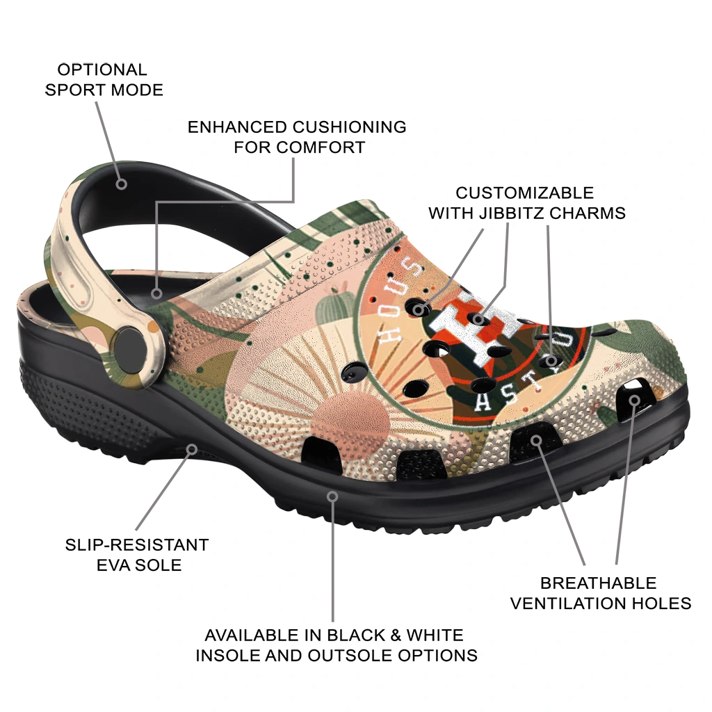 custom houston astros desert cactus pattern clogs new arrival custom houston astros desert cactus pattern clogs new arrival